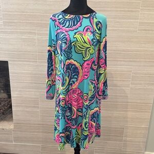 Lilly Pulitzer Vibrant Multicolor Long Sleeve Dress